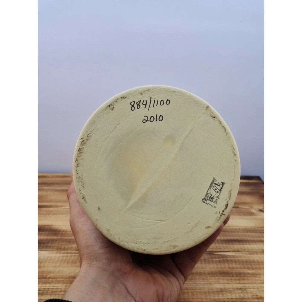 Alpine 2010 Roseville Ohio Jug Farm Apple‎ Tree Design green Spongeware 8